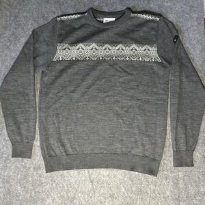 Dale Of Norway Men's Large Stenberg Grey Light Crewneck Knit Sweater